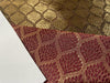 BROCADE FABRIC BLACK WITH METALLIC GOLD AND BLACK COLOR 44" WIDE BRO277[3]
