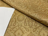 SILK BROCADE FABRIC Light Golden Caramel color 44" wide BRO277[4]