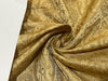SILK BROCADE FABRIC Light Golden Caramel color 44" wide BRO277[4]