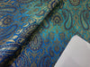 SILK BROCADE FLORAL BLUE & multi gold COLOR 44" WIDE BRO400[3]