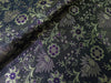 SILK BROCADE FABRIC Green,Purple & Black COLOR 44" WIDE BRO389[3]