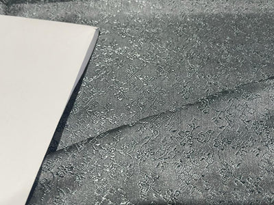 SILK BROCADE FABRIC Cloudy Grey Color 44" WIDE BRO380[2]