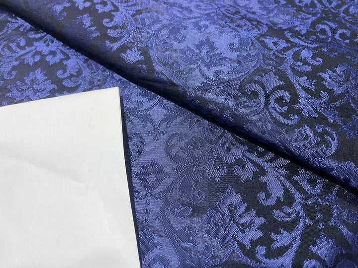【8/16迄】Blood Drop Brocade アーティストプルーフ fab Silk Brocade fabric Midnight Blue Color 44