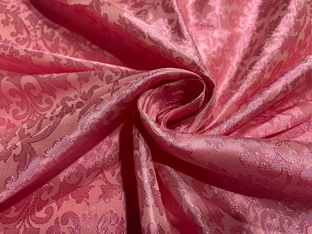 Spun Silk Brocade fabric Pink Color 44" wide BRO383[4]