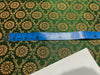 Spun Silk Brocade fabric Green & Metallic Gold Color 44" wide BRO377[4]