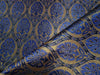 SILK BROCADE FABRIC BLACK,Blue & Metallic GOLD color 44" wide BRO281[2]