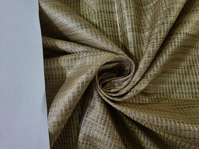 Spun Brocade fabric Beige & Metallic Silver Color 44" WIDE BRO361[4]