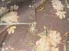 100% linen Floral  print 44" wide available in 4 colors [Beige brown, Watermelon pink, Yellow, Green][15410-15413]