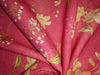 100% linen Floral  print 44" wide available in 4 colors [Beige brown, Watermelon pink, Yellow, Green]
