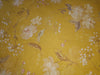 100% linen Floral  print 44" wide available in 4 colors [Beige brown, Watermelon pink, Yellow, Green]
