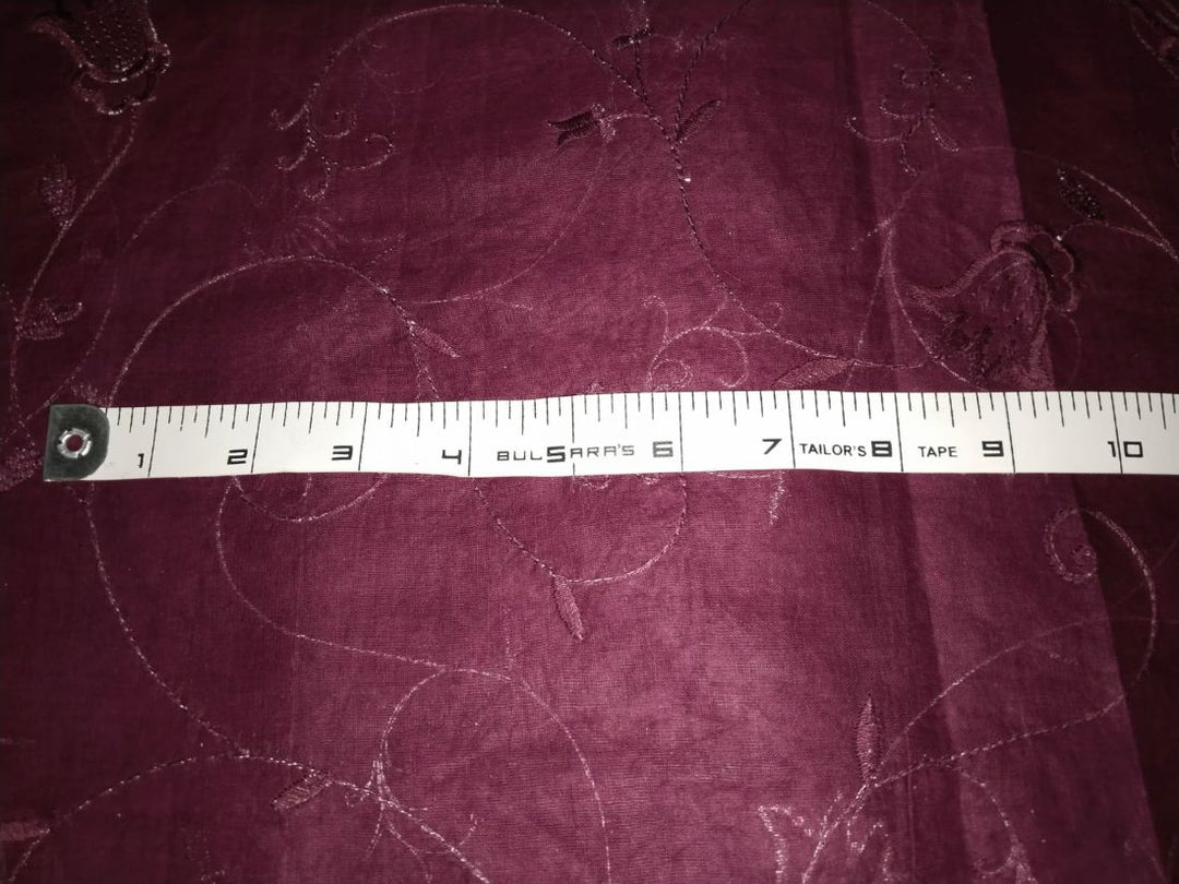 100% Cotton organdy fabric embroidered 44