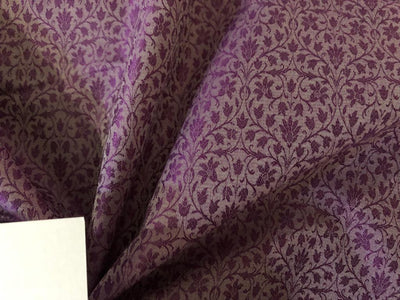 Silk Brocade fabric dusty grey color 44" wide available in two colors DUSTY GREY and PURPLE BRO738[6/7]