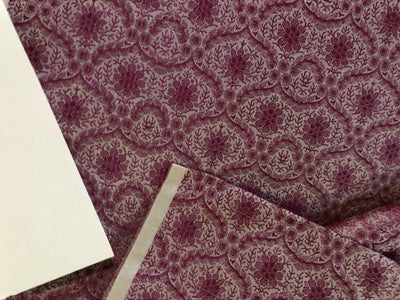 Silk Brocade fabric purple and metallic gold color 44" wide BRO901[7]