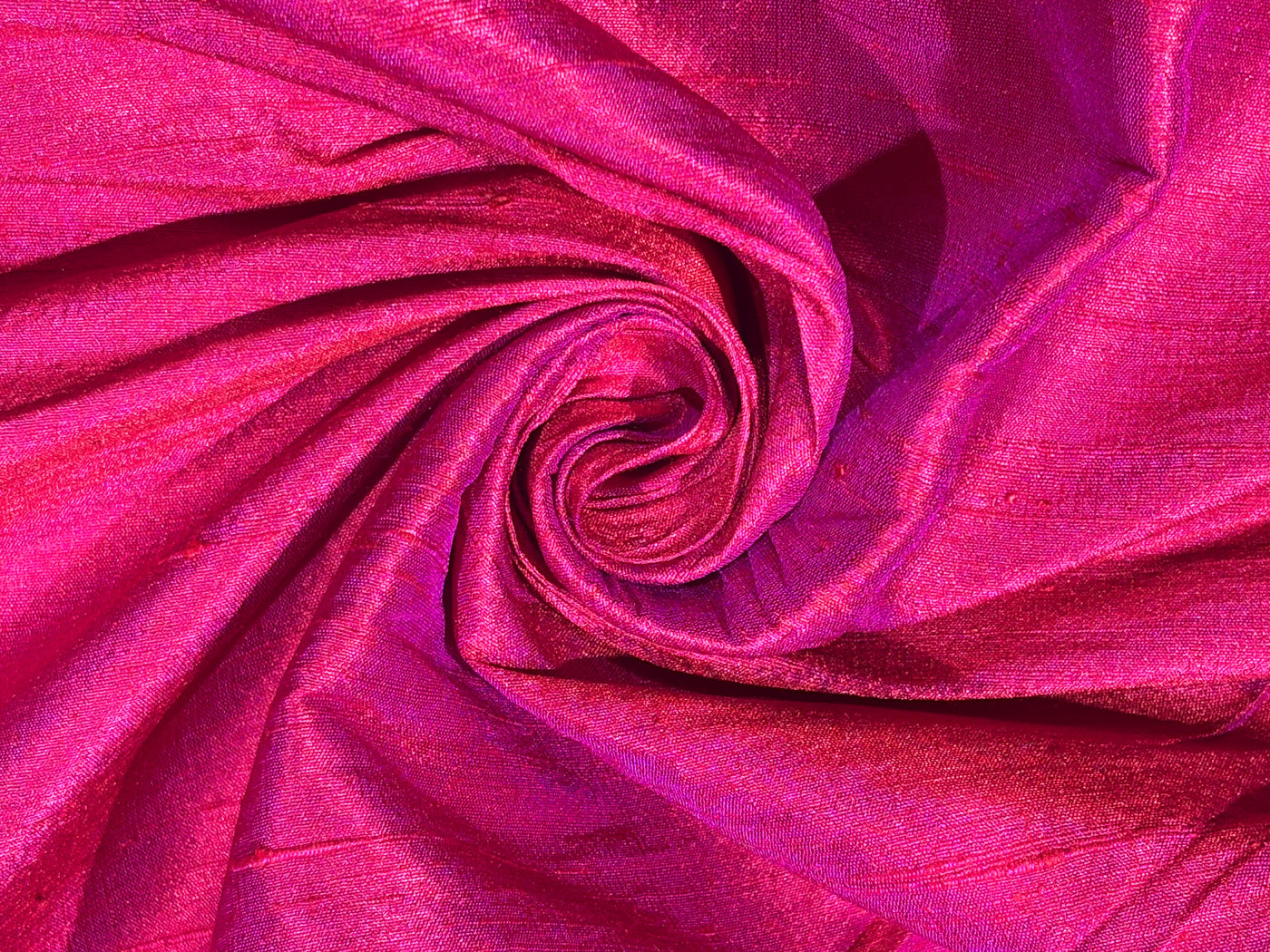 100% Raw Silk Two-Tone Bright Fuchsia Pink & Magenta With Slubs /54" Wide/MM7(2)/ US 17759