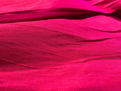 100% Raw Silk Two-Tone Bright Fuchsia Pink & Magenta With Slubs /54" Wide/MM7(2)/ US 17759