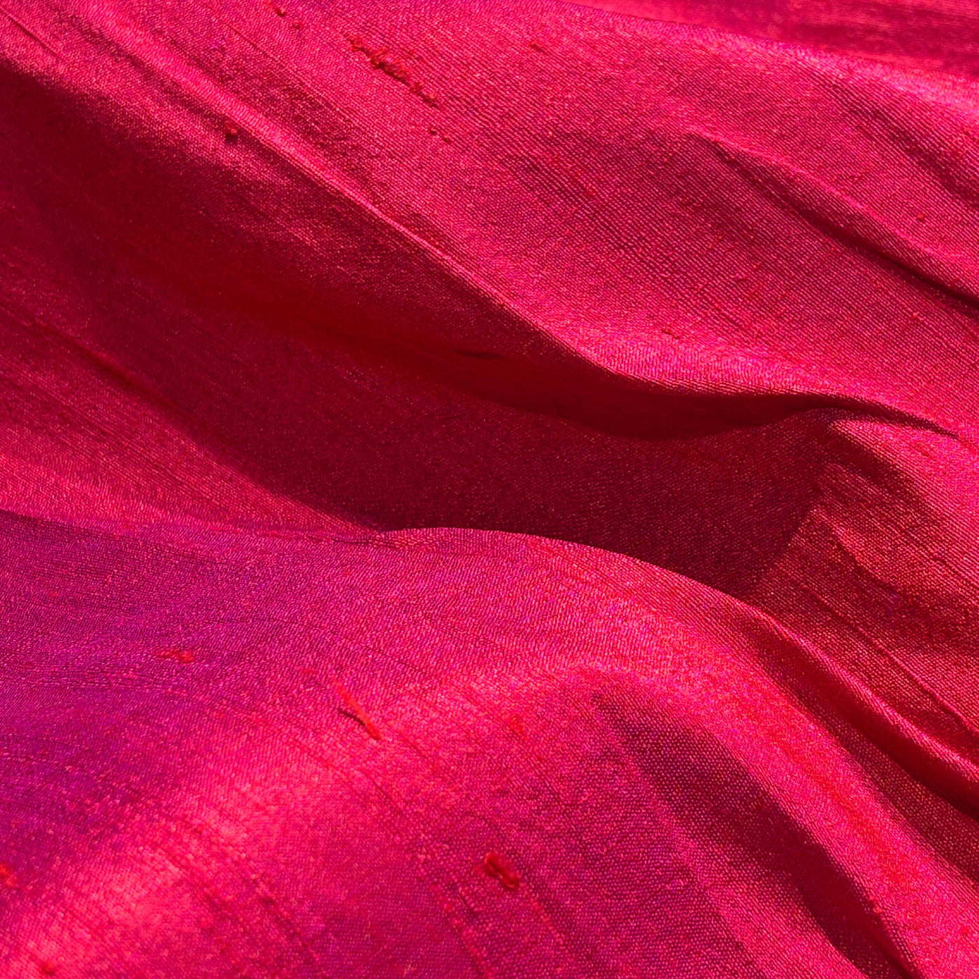 100% Raw Silk Two-Tone Bright Fuchsia Pink & Magenta With Slubs /54" Wide/MM7(2)/ US 17759
