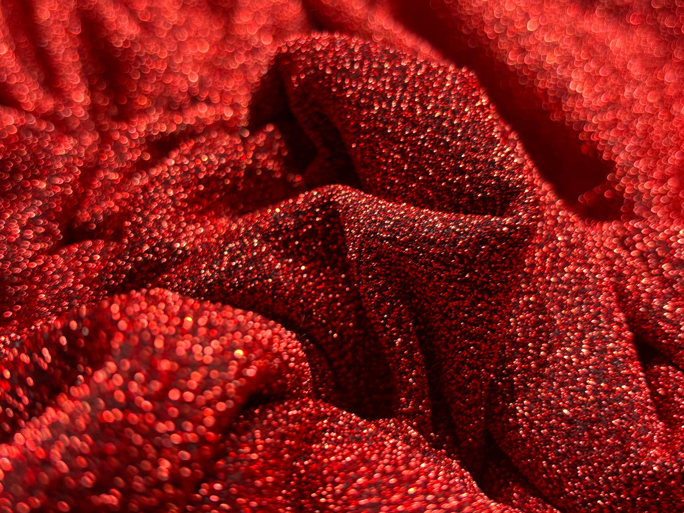Polyester shimmer Lycra fabric ~ 58&quot; wide available in 4 colors red ,navy, green and black [18276/77/78/79]