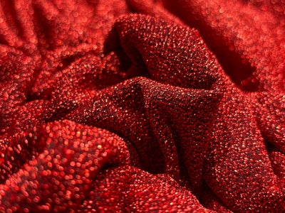 Polyester shimmer Lycra fabric ~ 58&quot; wide available in 4 colors red ,navy, green and black [18276/77/78/79]
