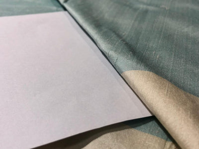 SILK DUPION STRIPE BLUE AND IVORY  54" DUPS31