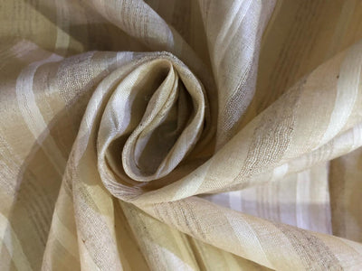 TUSSAR SILK FABRIC WITH SILK STRIPES 44" WIDE [6960]