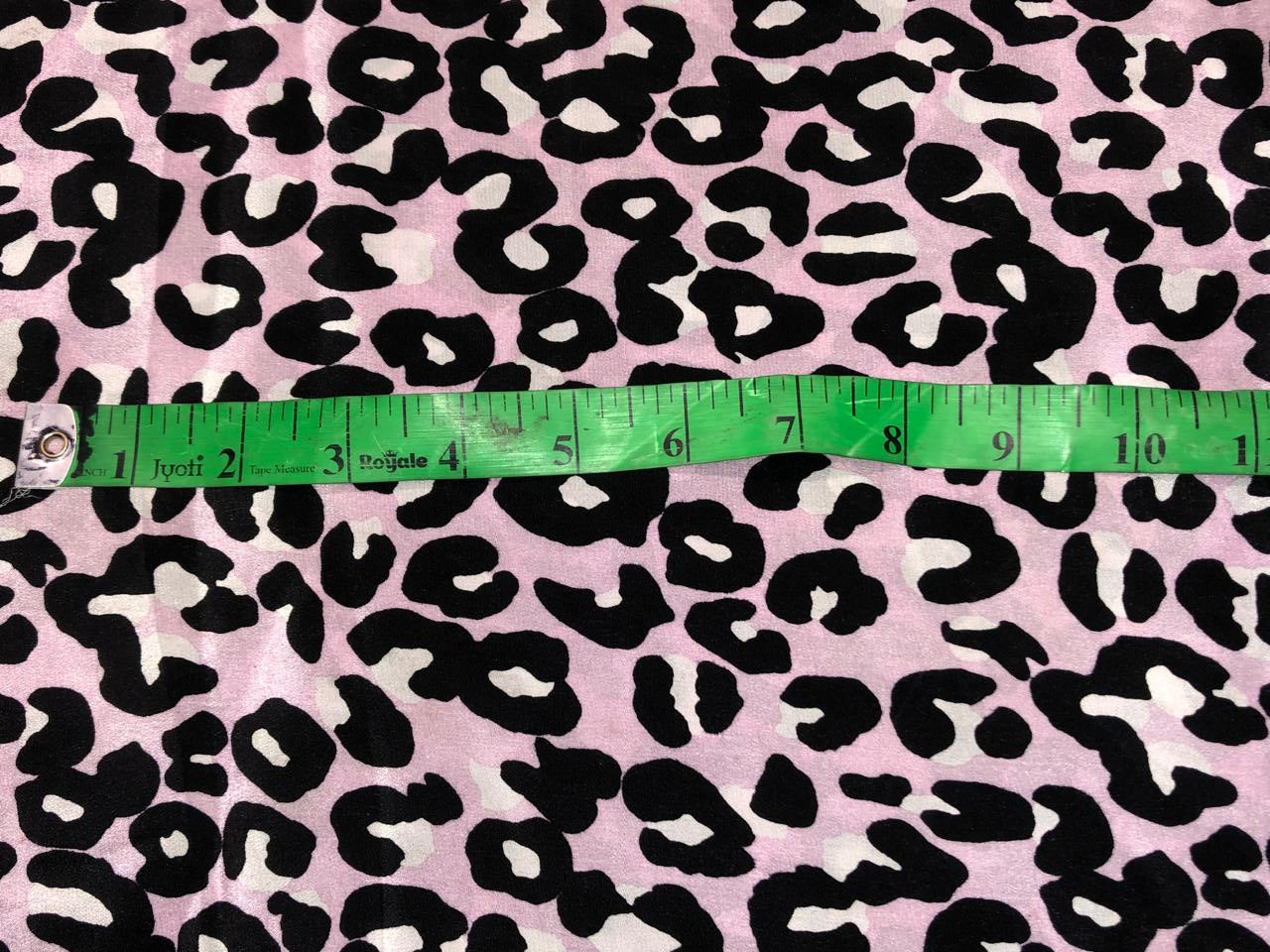 100% Pure Silk Satin 80 grams lilac  with tiger print 54"Wide Fabric [18288]