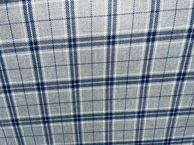 British Tweed Premium Suiting plaids Fabric 58" wide available in two colors grey and navy / grey and black