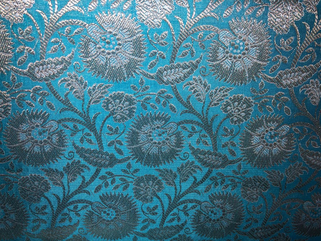 Silk Brocade Fabric metallic gold jacquard 44