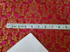 Silk Brocade fabric 44" wide BRO878 available in 5 colours [Mango/ Red , Emerald Green / Red ; Black/ Red ;Red/ Pink ; Navy /Pink AND METALIC GOLD