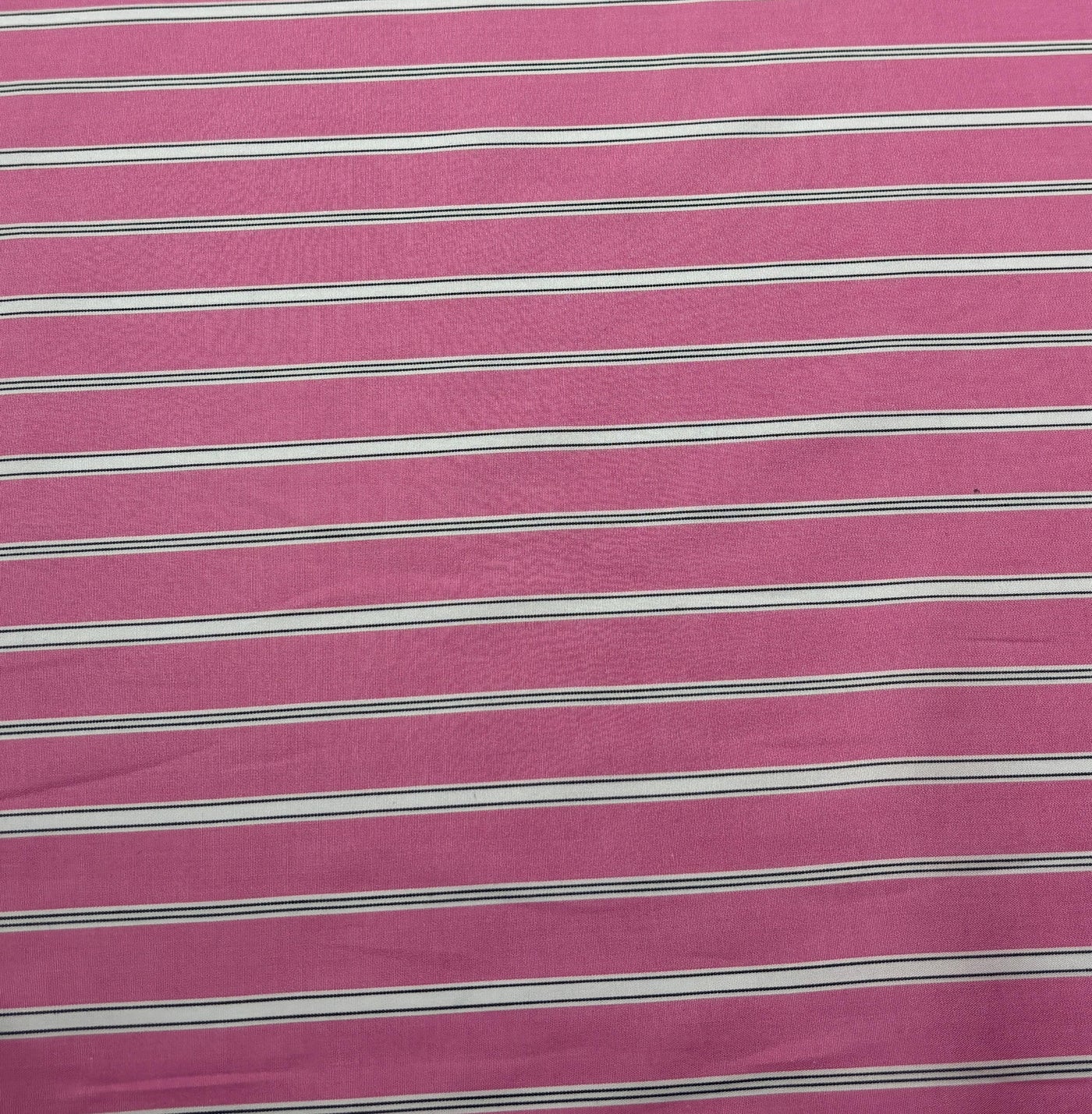 100% Cotton Poplin 58" wide stripes available in 2 colors pink and blue [17757/58]