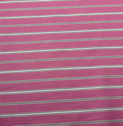 100% Cotton Poplin 58" wide stripes available in 2 colors pink and blue [17757/58]