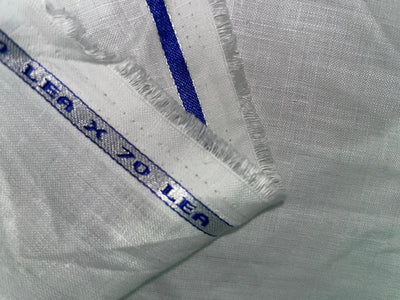 100% PREMIUM HEMP 70 LEA white color fabric 58" wide