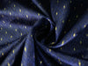 Silk Brocade fabric available in 2 colors  purple and navy with metallic gold dots 58" WIDE BRO903[1/2]