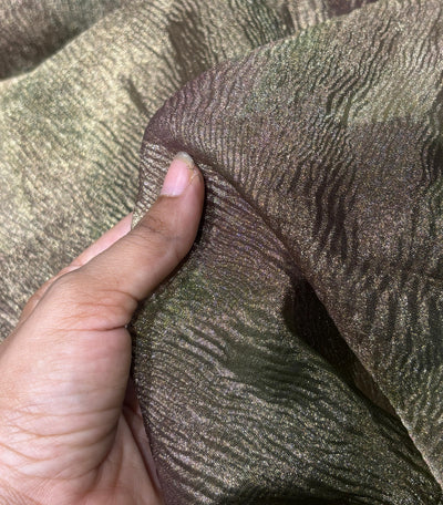 Tissue Crushed shaded ,shades of green pink and gold [17801]