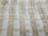 SEMI SILK ORGANZA FABRIC GOLD AND IVORY COLOR FANCY PLAIDS 56" WIDE