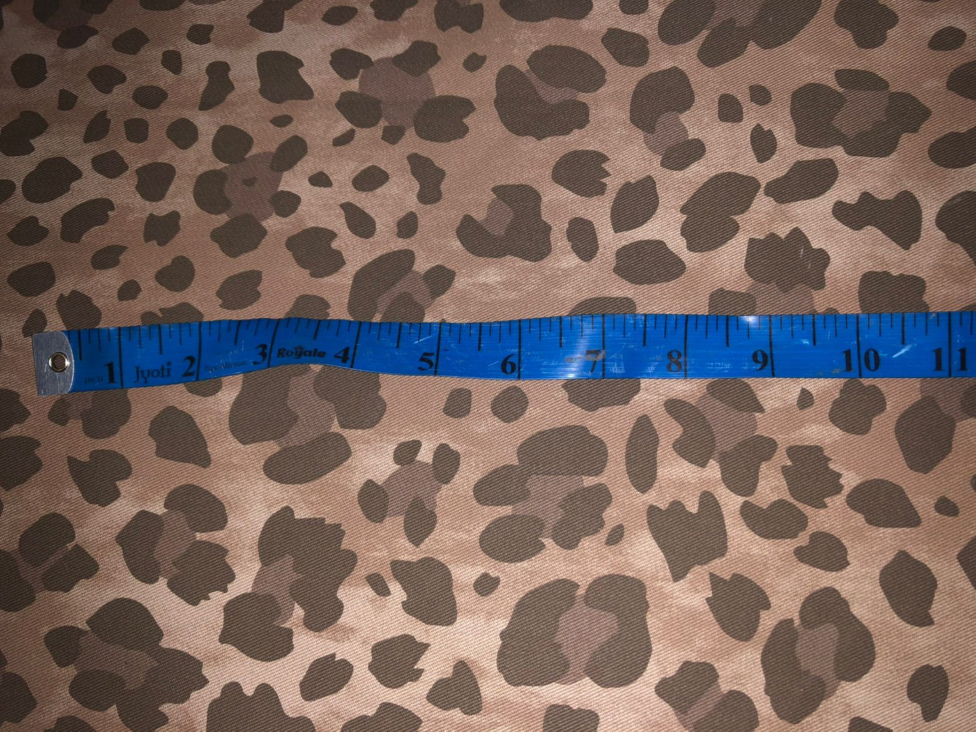 100% Cotton Denim  Fabric 58" wide leopard print brown [18229]