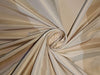 100% Silk Taffeta stripes 54" wide 9" STRIPE Cream and Gold color TAFNEWS14
