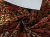 Silk Brocade fabric 44" wide BRO878 available in 5 colours [Mango/ Red , Emerald Green / Red ; Black/ Red ;Red/ Pink ; Navy /Pink AND METALIC GOLD