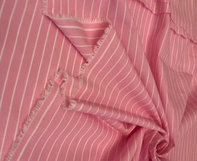 100% Cotton Poplin 58" wide  stripes available in 2 colors light pink and dark pinkp[18311/12]