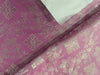 SILK BROCADE FABRIC baby pink colour 44" wide BRO159[3]