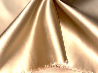 100% SILK DUTCHESS SATIN 48 momme light  fawn gold 54" wide [18376]