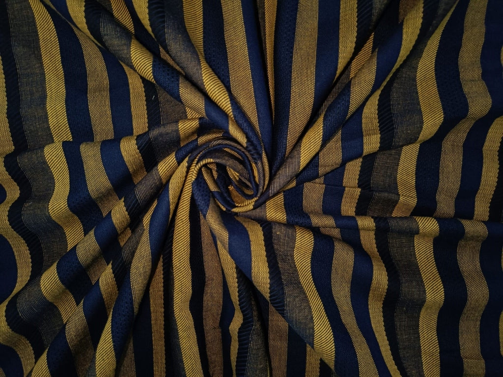 100% Cotton jacquard herringbone Fabric 58" wide available in two colors blue and mustard