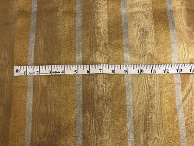 Cotton Tissue  sheer dyeable stripes in gold and silver 44" wide [18357]