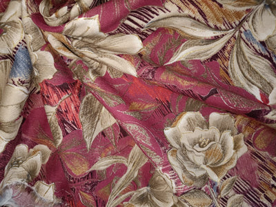 Premium Viscose Rayon fabric with foil print 58" wide available in four colors