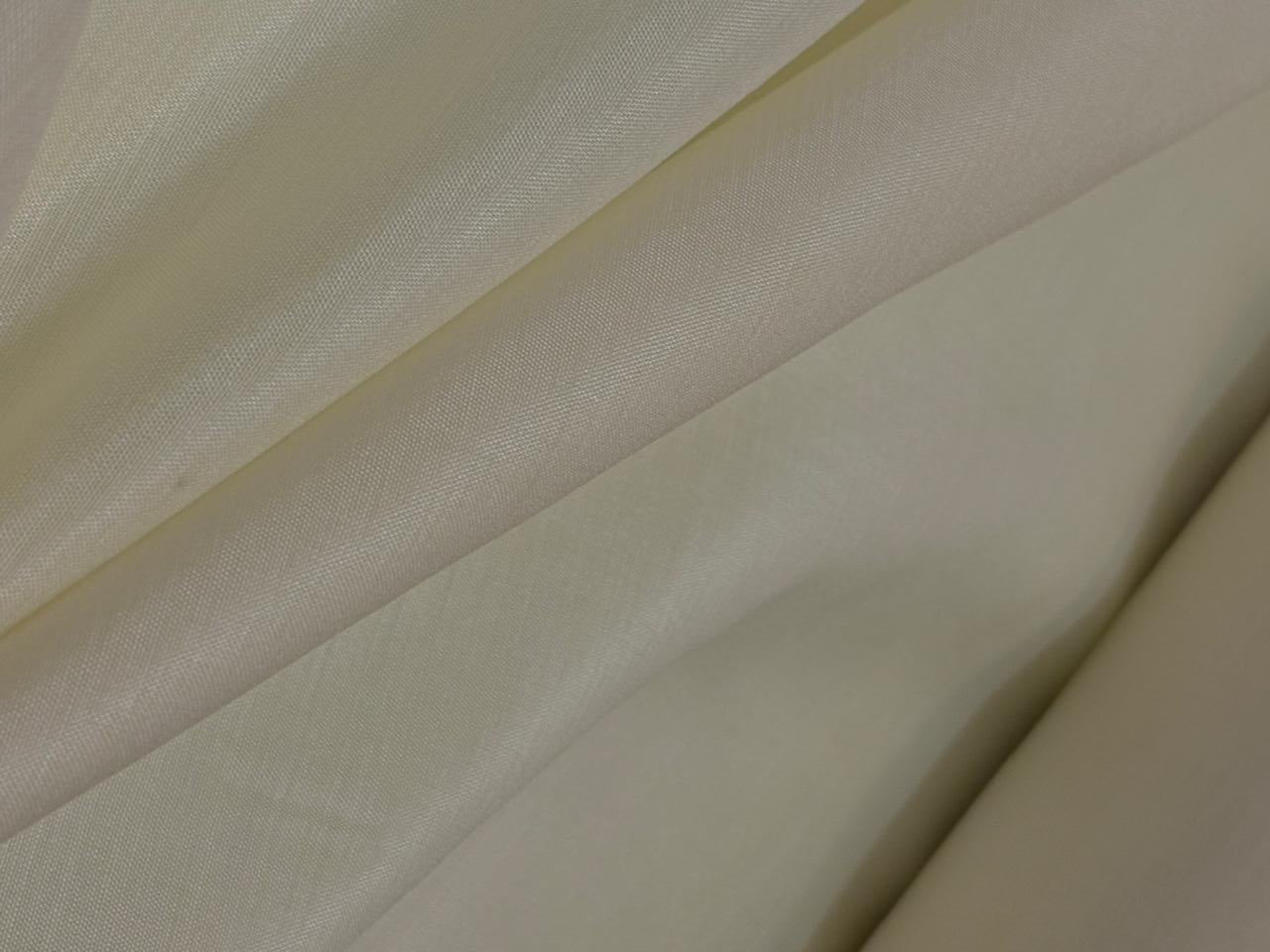 TUSSAR  SILK NATURAL IVORY FABRIC 44&quot; WIDE 19 momme [18313]
