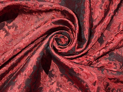 Brocade fabric Wine  Red Colour 44" wide BRO72[1wine]
