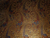 Silk Brocade fabric Gold with metallic gold blue and burgundy paisley jacquard COLOR 44" WIDE BRO898[1]