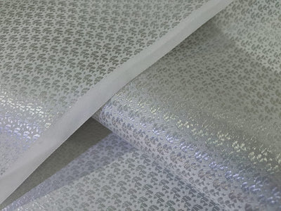 Brocade fabric white and metallic silver color 44" wide BRO888[1]