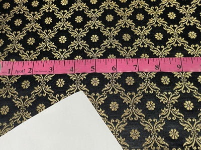 Silk Brocade fabric  44" wide BRO905 available in 6 colors [EMERALD GREEN/ BLUEISH GREY /BLACK/ WINE /RED/ MANGO YELLOW][15485/15487