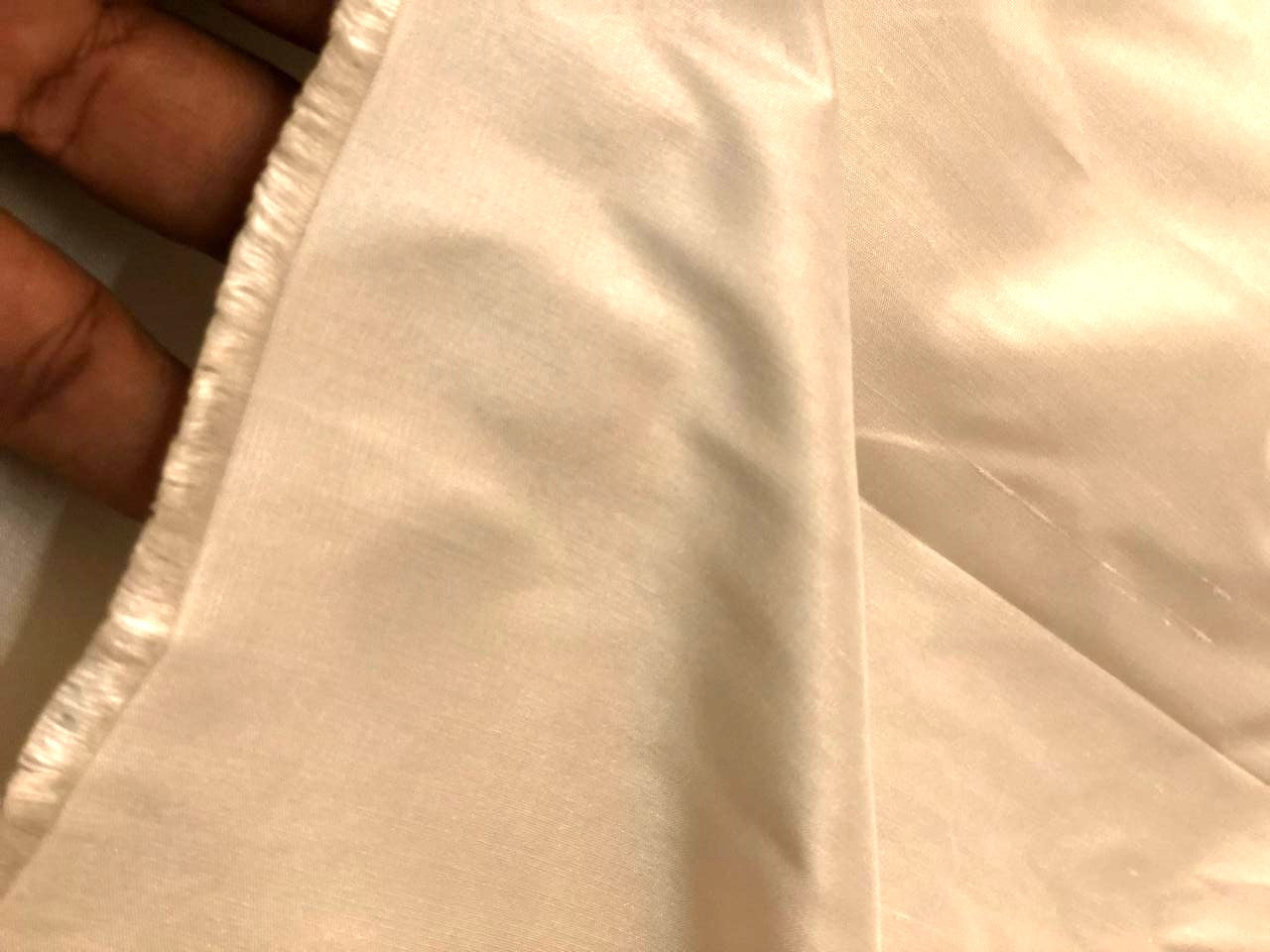 Silk Dupioni fabric ivory tusk color RAPIER LOOM rich quality 54" wide DUP427