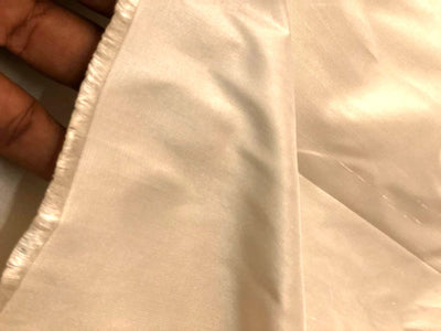 Silk Dupioni fabric ivory tusk color RAPIER LOOM rich quality 54" wide DUP427